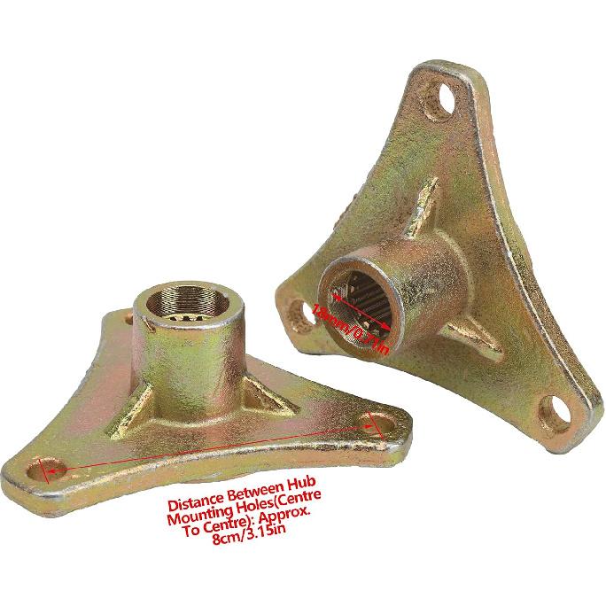 Spline Wheel, 2Pcs 17T Rear Axle Hub Steel Alloy Wheel Fit For Go Kart