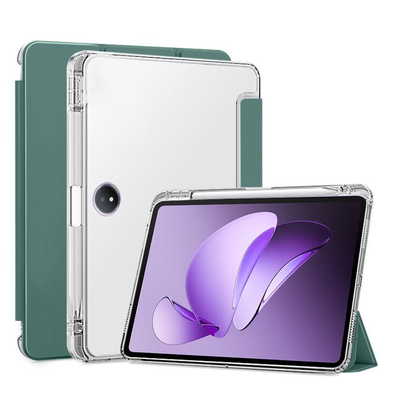 OppoPad3 Pro Magnetic Tri-Fold Case with Pen Slot - Silicone Full Wrap, Anti-Drop