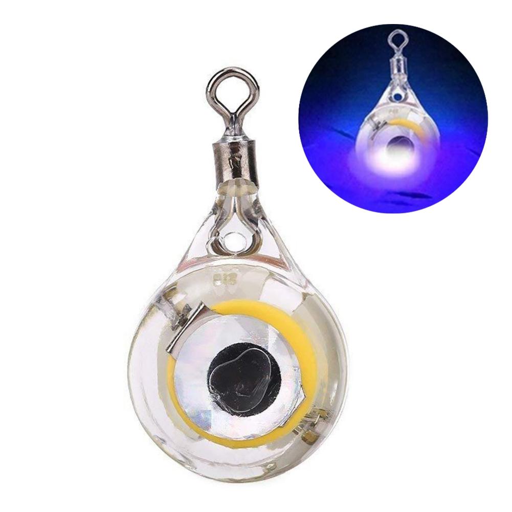 10-100PCS Mini Fishing Lure Light Eye Shape Fishing Lure Light LED Deep Drop Underwater Fishing Squid Fishing Bait Luminous Lure