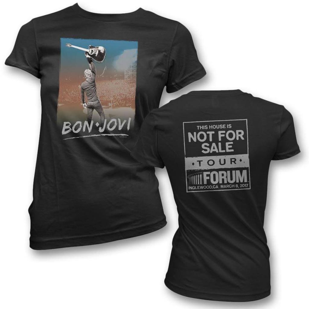 BON JOVI 2017 Tour LA T-Shirt and kids shirt Women's (S) Black, The Forum Los Angeles 3/8/2017, Official Artist Merch, New Old Stock!