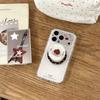 Korean Style Minimalist Polka Dot Cute Fork Knife Design Magnetic Phone Case IPhone 17 Pro Max With Kickstand