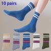 10 Pairs of WOMEN'S Cotton Socks, Casual Breathable Short Socks, and Girls' Cartoon Bear Low Cut Ankle Boat Socks