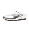 Baotou half slippers women's summer wear small versatile temperament with skirt lazy inner height increase silver single shoes