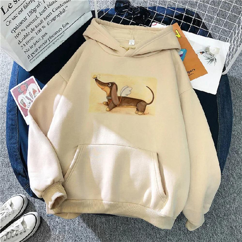 Dachshund Hoodies Women and Men Funny Anime Korean Style Hooded Shirt Clothing Women Gothic Sweatshirts
