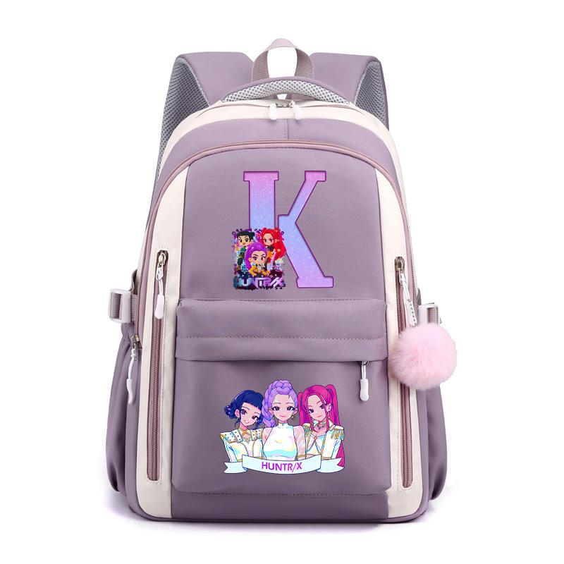 Korean Version Of Small Fresh Animation Cartoon Letter Printing Backpack College Style Male And Female Versatile Student Schoolbag