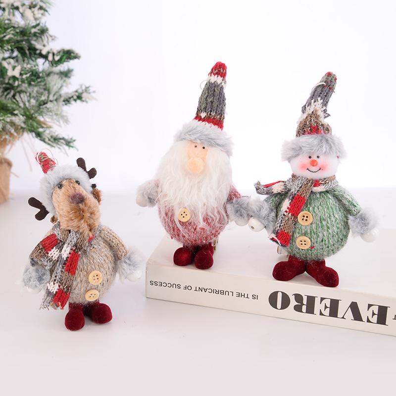 Weihnachten Santa Claus Schneemann Elch Puppe Anhänger Weihnachten Baum Hängende Ornamente Dekoration für Home 2025 Kinder Neue Jahr Geschenke