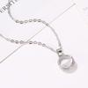 Women Cubic Zirconia Hollow Round Pendant Necklace Huggie Earrings Jewelry Gift