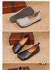2025 Autumn Women's Retro Genuine Leather Square Toe Slip-On Ballet Flats