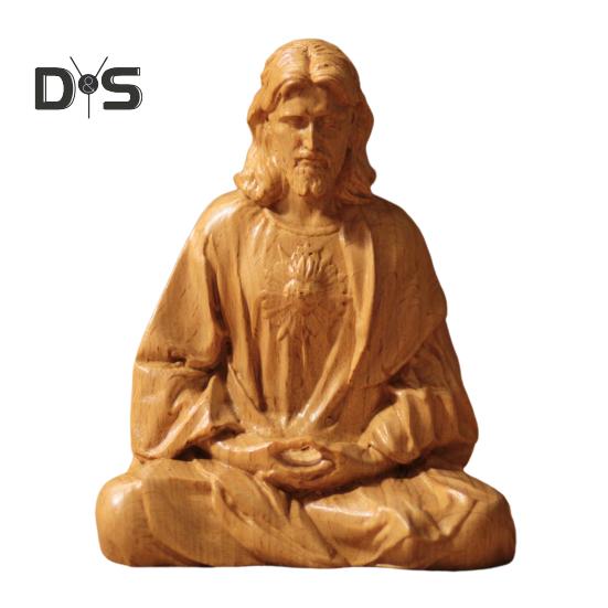 

Статуэтка Христа из смолы, рождественское украшение для стола, статуэтка святого, сидящего в медитации, статуэтка Иисуса для столов, украшение камина, христианский подарок 15cm