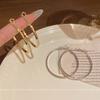 Round Plain Ring Earrings Women's 2025 Fashion Versatile Earrings Earrings Wholesale