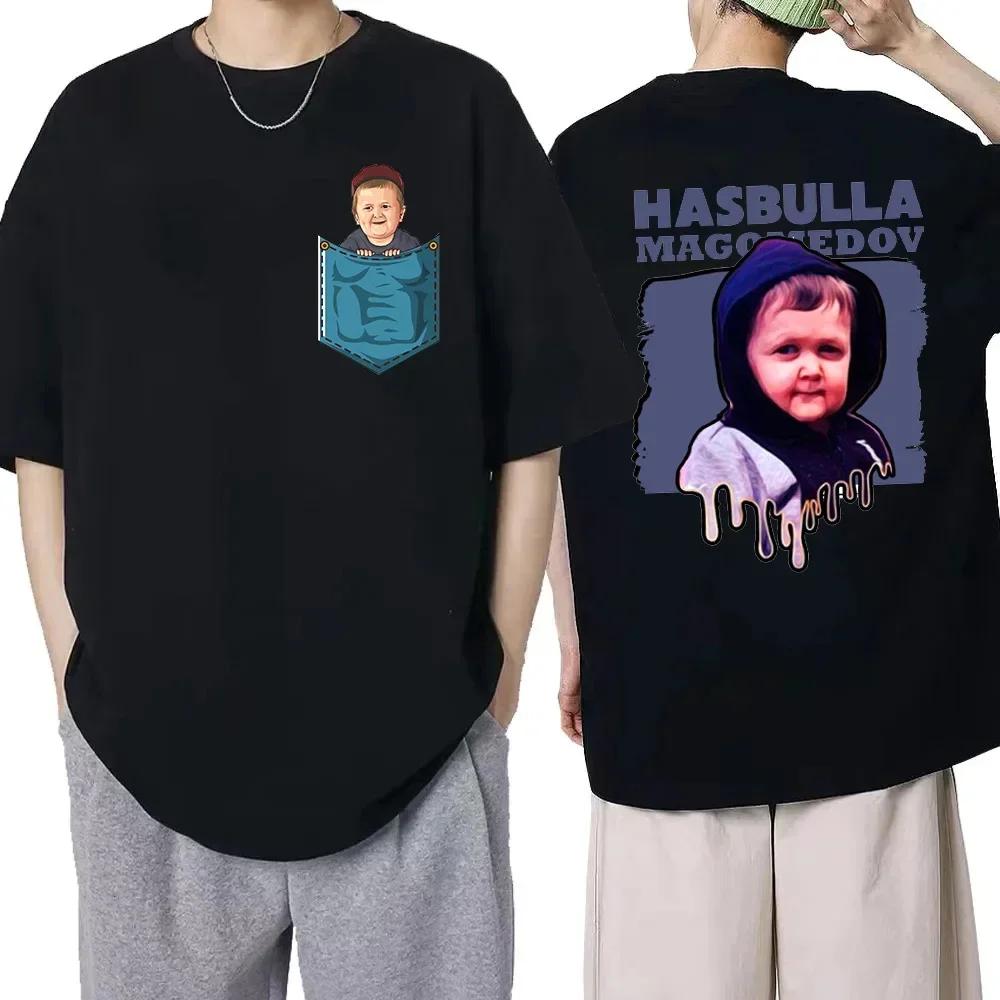Klasické bavlněné tričko Team Hasbulla pro muže a ženy s motivem bojujícího Hasbully, hiphopové grafické tričko, topy, manga tričko, streetwear