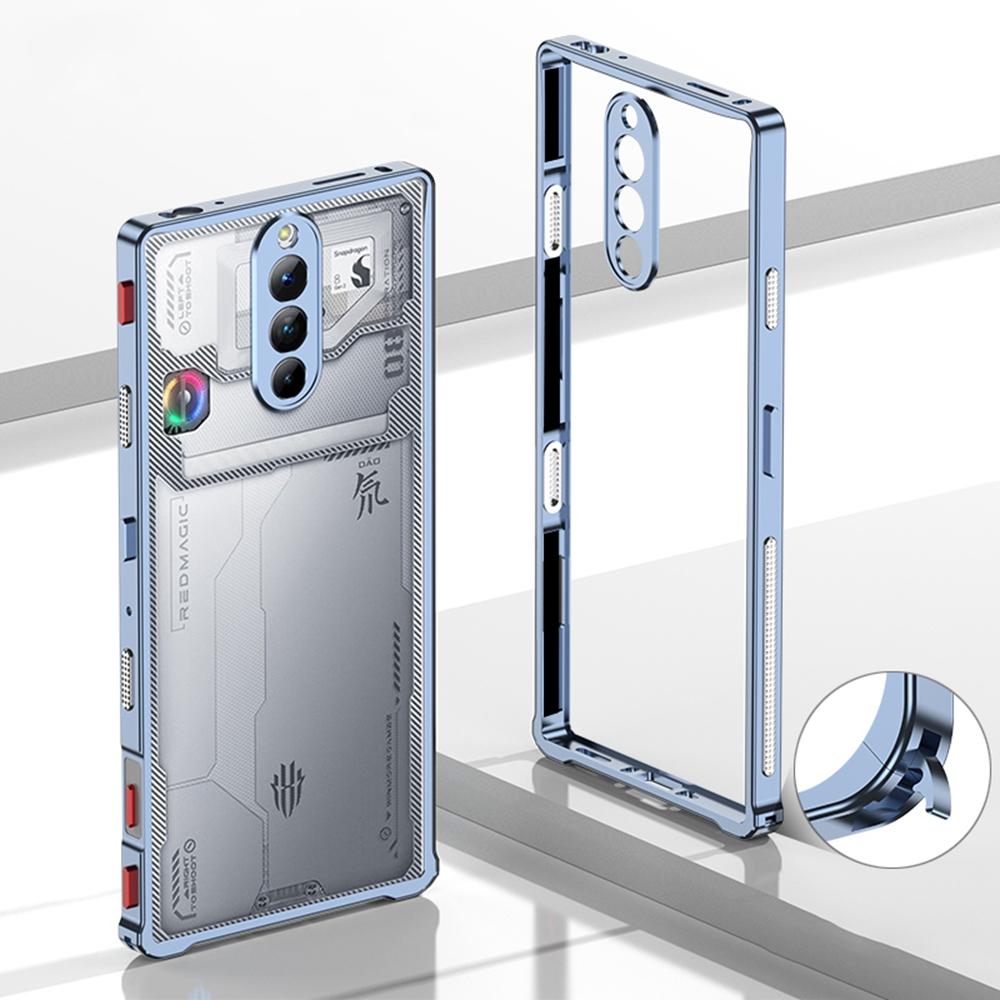 Bumper Cases For ZTE Nubia Red Magic 8 Pro+ 5G/8 Pro 5G Metal Frame Heat Dissipation Cover with Lens Protector