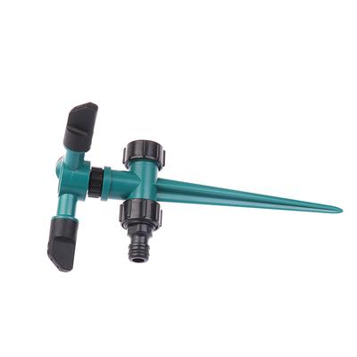 Garden Sprinkler Ground Inserted Rotating Lawn Sprinkler For Yard 360-Degree Automatic Rotating Three-Fork Irrigation Sprinkler