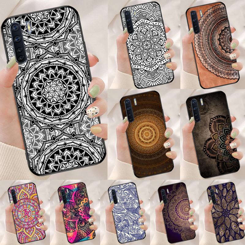 Indian Pattern Mandala Case For Oppo A94 A74 A54 A18 A38 A58 A78 A98 A40 A60 A80 A16 A76 A96 A15 A17 A77 A57S Cover