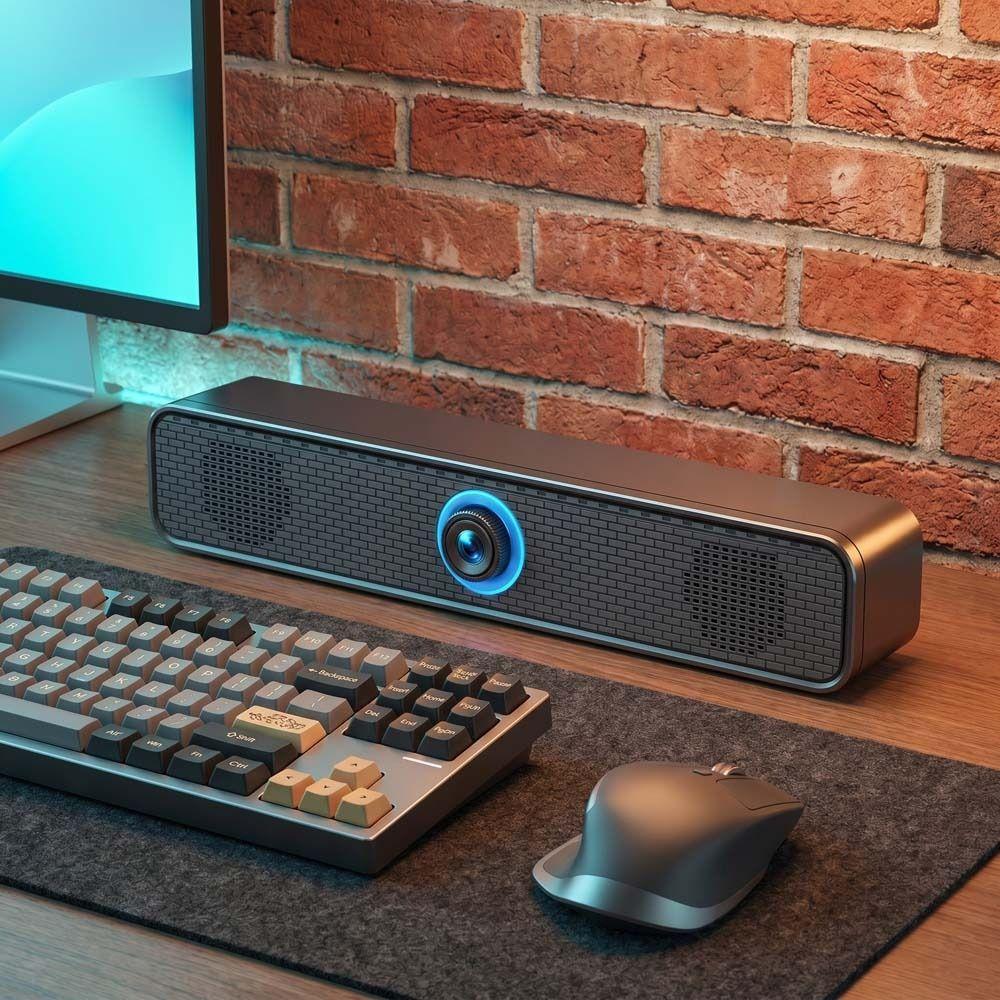 USB Powered Soundbar Speaker Surround Audio Wired Soundbar Audio System PC Soundbar  For PC