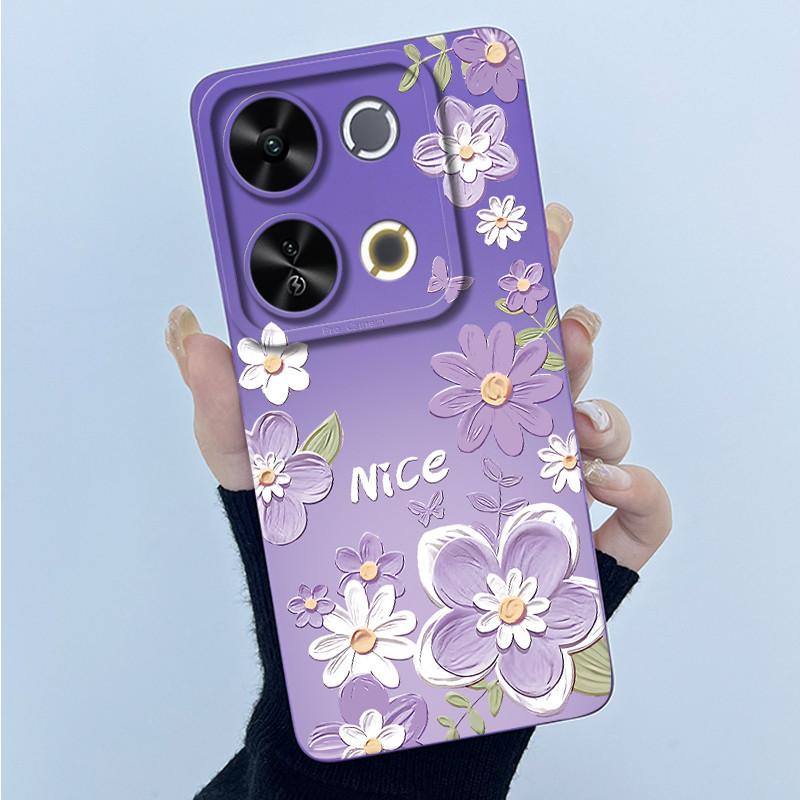 For Itel P65 P671L Etui Fashion Simplicity Oil Painting Floral Protective Phone Case For ItelP65 P 65 Coque Soft Silicone Covers