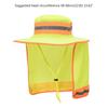 Reflective Safety Hat Sun Hat High Visibility Bucket Hat With Neck Flap Large Cooling Ranger Hat Reflective Bucket Cap