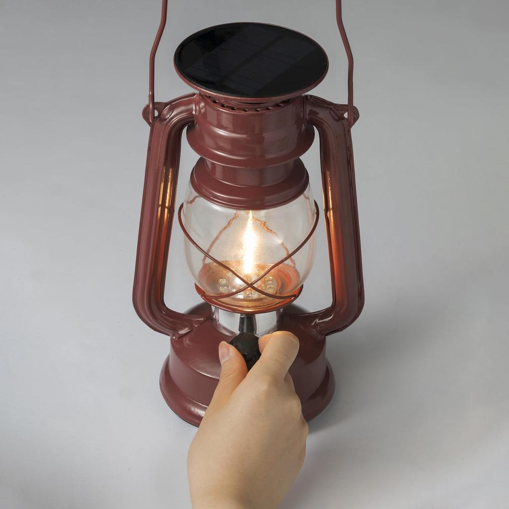 Takasho Solar Light Outdoor Light Classic Lumiere Lantern Terracotta Terracotta Indirect Lighting Waterproof Retro Light Steel Glass Polypropylene LGS