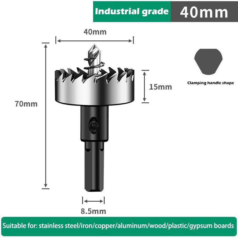 Hole Saw Set 12-100mm Hard Metal Drill Bits Heavy Duty Hole Opener Hole Cutter For Metal Stainless Steel Iron Wood Plastic Etc.