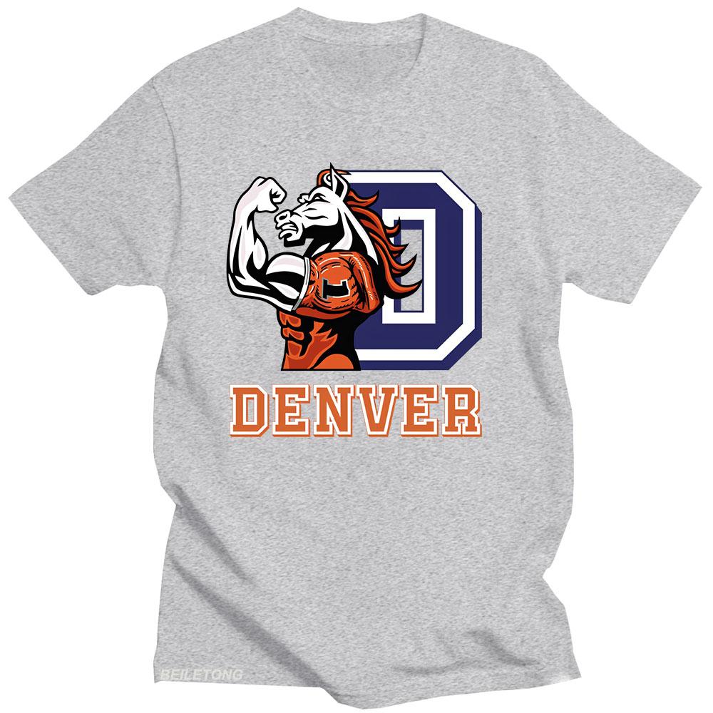 

Футболка Denver Broncos з графічним принтом Harajuku Бавовняна повсякденна футболка з коротким рукавом Футболка для гри з м ячем Ropa Hombre Панк одяг L