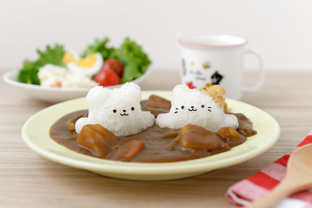 Ernest Character Bento Easy Cutting Shape and Onigiri a favorite brand of major restaurants (Onigiri Mold) (Pyokon Kumanyan) A-77076,