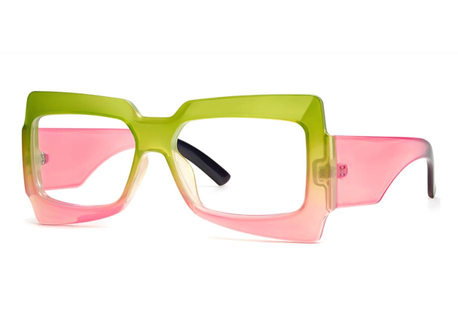 Oversized Square Reading Glasses Anti Blue Light Large Frame Leopard Green Eyeglasses High-definition Presbyopia Eyewear