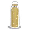 Borraccia Termica Acciaio Inossidabile Brillante Borchiata con Diamanti Festa alla Moda Catena a Tracolla Staccabile Regalo per Donna