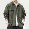 American Vintage Tooling Shirt Men'S Long Sleeve Loose Large Size Jacket Shirt Casual Jacket