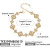 SSeeSY Custom Design Jewelry Stainless Steel 18K Gold Plated Clover Stud Earrings Necklace Set for Engagement Party with Zircon