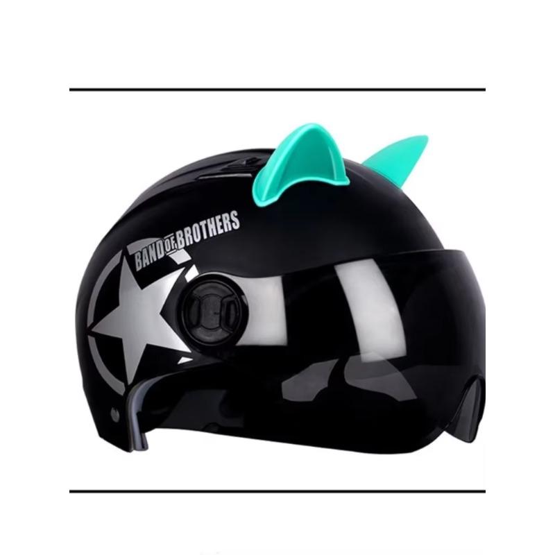 1pcs Car Motorcycle Bike Helmet Cat Beautiful Ear Decoration Off-road Face Full Devil Horns