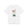 Unisex Funny Floating Otter Graphic Tee Korean Mountain Letter Kawaii Harajuku Casual Summer Short Sleeve Tshirt