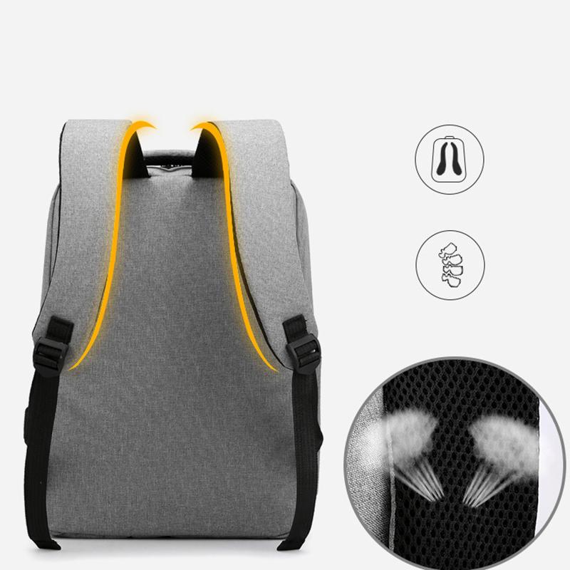 Business Laptop Backpack Large Capacity Usb Waterproof Film Backbag Casual Bag Men