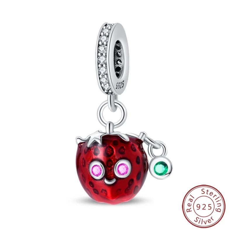 Copper Little Bear Soft Candy Coffee Strawberry Cake Afternoon Tea Charms Beads Fit Bracelets Diy Jewelry