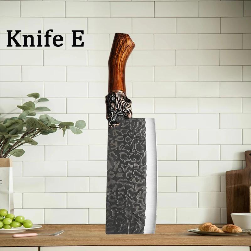 Stainless Steel Kitchen Knife Professional Boning Knife Meat Cleaver Butcher Fruit Knife Utility Cooking Slicing Knife Tool