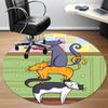 1pc Cat Party Office Round Area Rug, Indoor Mat Suitable ForOffice, Under Office Chairs Bedroom Living Room Home Decor, Room Deco Q130