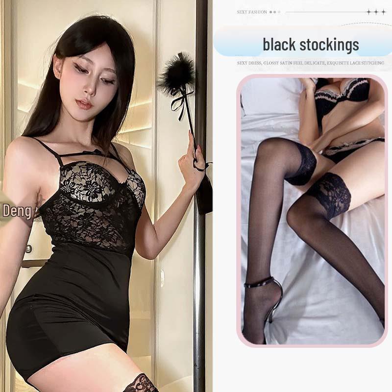 Sexy Secretary Lace Uniform Set with Tight Skirt for Pure Temptation