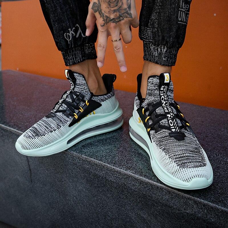 Chaussures de basket-ball à coussin d'air pour hommes, baskets montantes respirantes pour hommes, chaussures de sport professionnelles de haute qualité