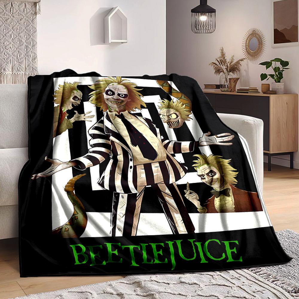 1 pezzo Coperta Beetlejuice Leggera Coperta in Flanella per Divano, Letto, Viaggio, Soggiorno, Ufficio, Divano, Sedia e Letto