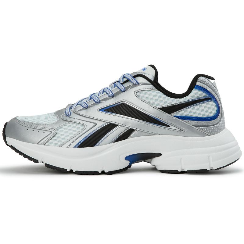 

Reebok Durable Breathable Low-Top Running Shoes Unisex Silver Blue Black Sneakers 24FRC915U1GG0 42 серебряный