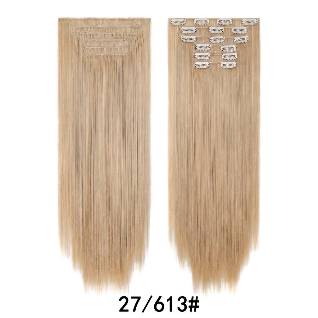 6Pcs/Set Clip-in Hair Extensions Long Straight Hair for Full Head Synthetic Hairpiec for Women Ladies