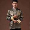 Men Embroidered Tops Chinese Traditional Phoenix Printed Clothes Dragon Tang Suit Clothing Long Sleeve Jacket