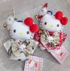 Authentic Japanese Cherry Blossom Hello Kitty Kimono Plush Keychain