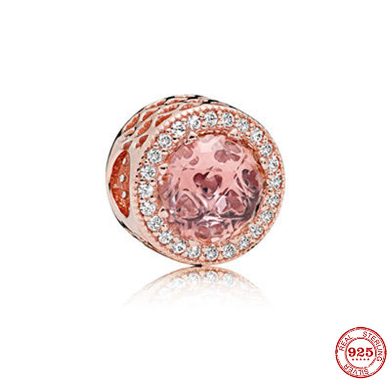 Classic copper Sparkling Clear Charm Bead Ideal For Girl Compatible With Authentic Bracelets Do It Yourself Women Jewellery