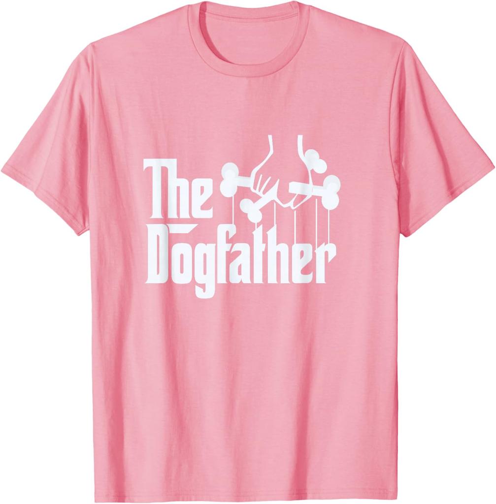 The Dogfather Graphic Tee Funny Dog Dad Gift Short Sleeve Casual Cotton TShirt