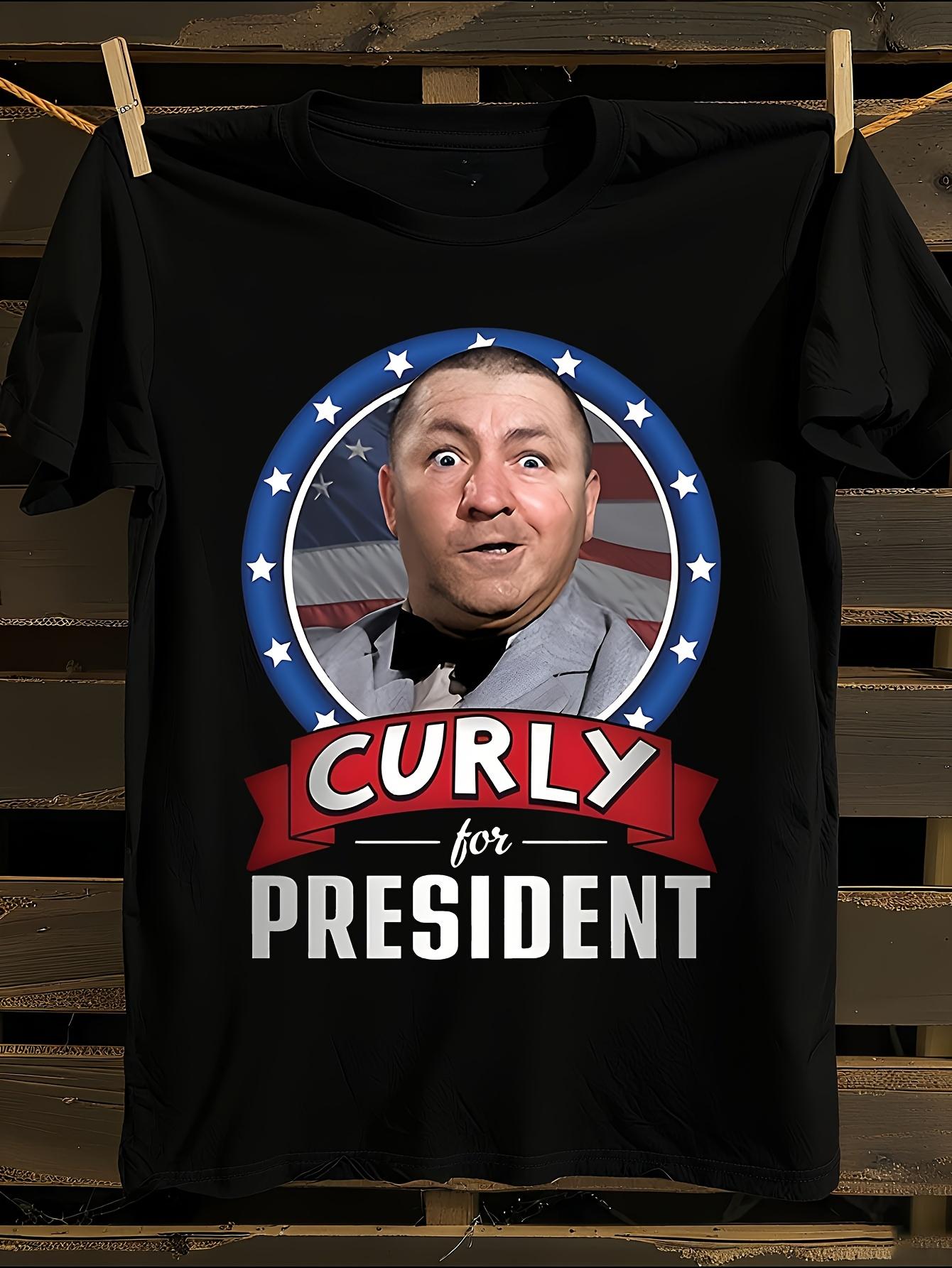 s The Three Stooges Curly for President 2024 T-shirt XL