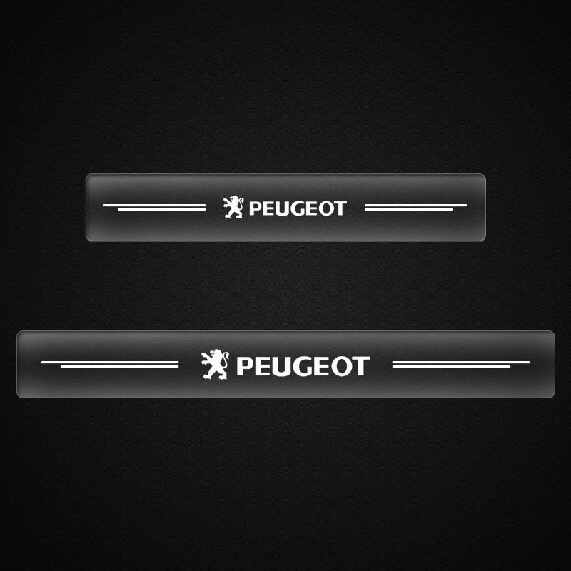 4X Auto Schwellerschutz Transparent Dekorative 3D Aufkleber Für Peugeot 308 408 508 RCZ 208 3008 2008 206 207 108 406 407 408 206 207 208 306 307