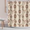 Schwarz Weiß Duschvorhang Southwest Boho Tribal Stoff Duschvorhänge Navajo Ethnisch Westlich Geometrisch Badezimmervorhang Badezimmer