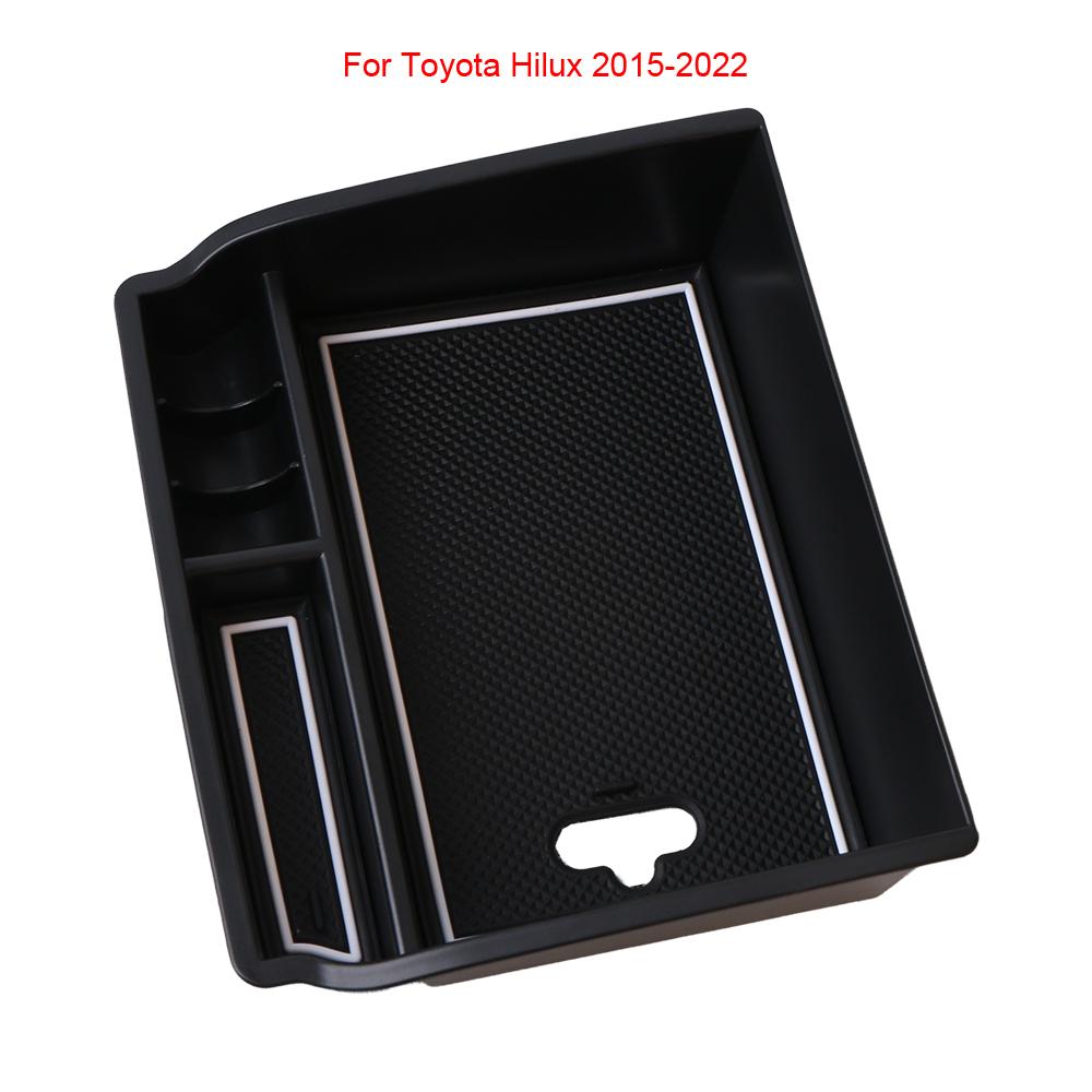 Car Central Armrest Storage Box Holder For Toyota Hilux 2015-2022 Center Console Organizer Tidying