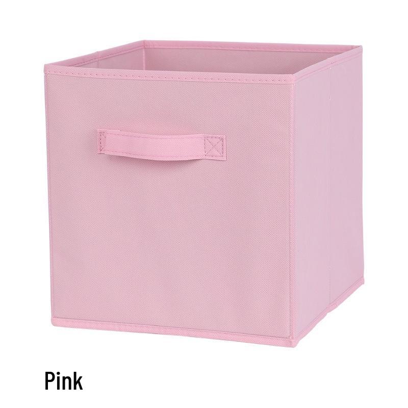 

Складной ящик для хранения из нетканого материала для одежды и канцелярских принадлежностей розовый