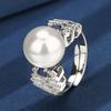 Jewelry Copper Bottom Gold-Plated Inlaid White Pearl Christmas Tree Set Female 16-12Mm